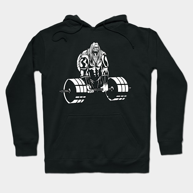 Deadlift Viking - Dark Style Hoodie by JFDesign123